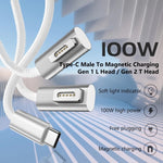 كابل شحن 100W 5 دبابيس MagSafe 2 (على شكل T) إلى USB-C / Type-C PD، طول الكابل: 1.8 متر، MagSafe 2 (على شكل T)