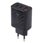 شاحن سفر جداري 3 في 1 AR-892 QC3.0 PD20W USB + USB-C / Type-C، قابس الاتحاد الأوروبي، قابس المملكة المتحدة