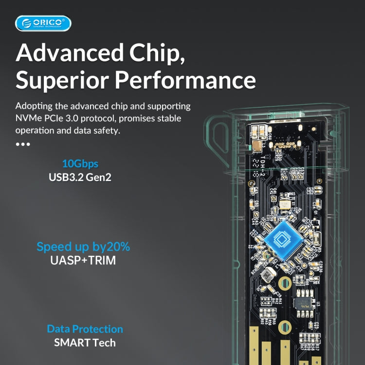 غلاف ORICO-USB3.1 Gen1 Type-C بسرعة 6Gbps لوحدة تخزين M.2 SATA SSD
