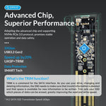 غلاف ORICO-USB3.1 Gen1 Type-C بسرعة 6Gbps لوحدة تخزين M.2 SATA SSD