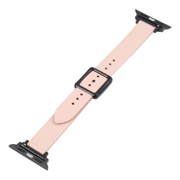 سوار ساعة بمشبك مربع مغناطيسي أسود لسلسلة Apple Watch، 7 45مم / 6&SE&5&4 44مم / 3&2&1 42مم، 7 41مم / 6&SE&5&4 40مم / 3&2&1 38مم