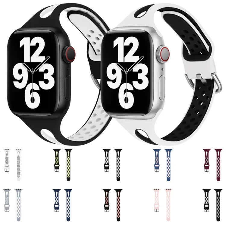 سوار ساعة سيليكون بنمط قطرة ماء لسلسلة Apple Watch، 7 41مم / 6&SE&5&4 40مم / 3&2&1 38مم، 7 45مم / 6&SE&5&4 44مم / 3&2&1 42مم