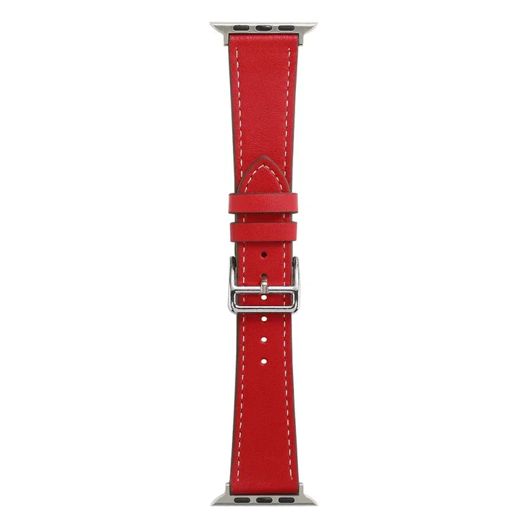 سوار ساعة جلد ميكروفايبر ذو لفّة واحدة لسلسلة Apple Watch، 7 45مم / 6&SE&5&4 44مم / 3&2&1 42مم، 7 41مم / 6&SE&5&4 40مم / 3&2&1 38مم