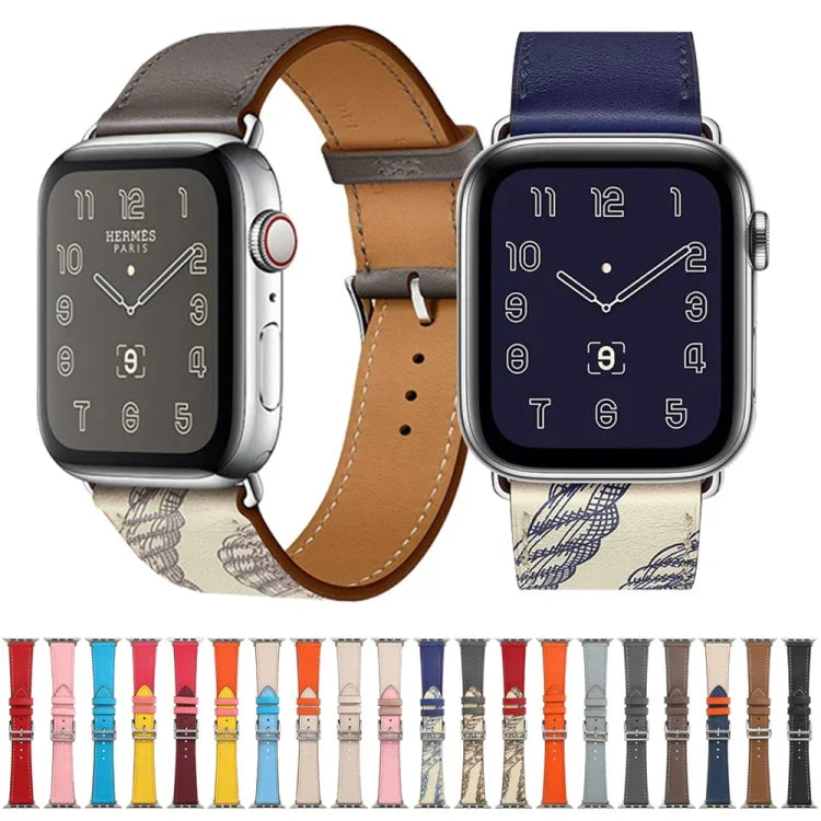 سوار ساعة جلد ميكروفايبر ذو لفّة واحدة لسلسلة Apple Watch، 7 45مم / 6&SE&5&4 44مم / 3&2&1 42مم، 7 41مم / 6&SE&5&4 40مم / 3&2&1 38مم