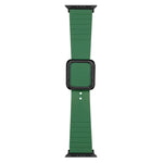 سوار ساعة سيليكون بمشبك مربع أسود لسلسلة Apple Watch، 7 45مم / 6&SE&5&4 44مم / 3&2&1 42مم، 7 41مم / 6&SE&5&4 40مم / 3&2&1 38مم