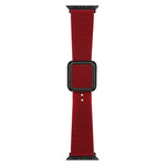 سوار ساعة سيليكون بمشبك مربع أسود لسلسلة Apple Watch، 7 45مم / 6&SE&5&4 44مم / 3&2&1 42مم، 7 41مم / 6&SE&5&4 40مم / 3&2&1 38مم