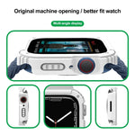 غطاء حماية بشاشة زجاج مقوى 2 في 1، لسلسلة Apple Watch 9 / 8 / 7 45مم، لسلسلة Apple Watch 9 / 8 / 7 41مم، لسلسلة Apple Watch 6 / 5 / 4 / SE 44مم، لسلسلة Apple Watch 6 / 5 / 4 / SE 40مم، لسلسلة Apple Watch 3 & 2 & 1 42...