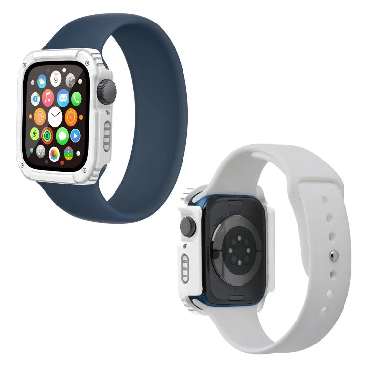 غطاء حماية بشاشة زجاج مقوى 2 في 1، لسلسلة Apple Watch 9 / 8 / 7 45مم، لسلسلة Apple Watch 9 / 8 / 7 41مم، لسلسلة Apple Watch 6 / 5 / 4 / SE 44مم، لسلسلة Apple Watch 6 / 5 / 4 / SE 40مم، لسلسلة Apple Watch 3 & 2 & 1 42...