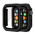 غطاء حماية بشاشة زجاج مقوى 2 في 1، لسلسلة Apple Watch 9 / 8 / 7 45مم، لسلسلة Apple Watch 9 / 8 / 7 41مم، لسلسلة Apple Watch 6 / 5 / 4 / SE 44مم، لسلسلة Apple Watch 6 / 5 / 4 / SE 40مم، لسلسلة Apple Watch 3 & 2 & 1 42...