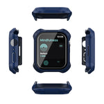 2 in 1 Frosted PC Frame + Screen Tempered Glass Film Protective Case, For Apple Watch Series 9 / 8 / 7 45mm, For Apple Watch Series 9 / 8 / 7 41mm