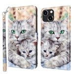 3D Painted Leather Phone Case, For iPhone 14, For iPhone 14 Plus, For iPhone 14 Pro, For iPhone 14 Pro Max, For iPhone 13 mini, For iPhone 13
