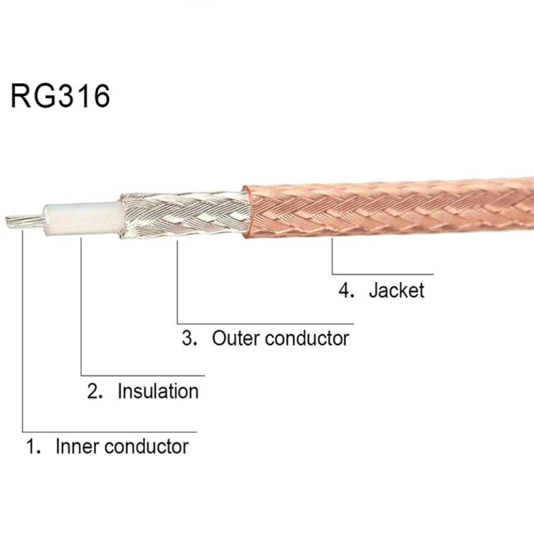 كابل تمديد هوائي RG316 بطول 20 سم