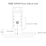 مجموعة وحدات نقش ليزر NEJE N40630 بقوة 7.5 واط وطول موجي 450 نانومتر، N40630