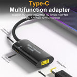 محول متعدد الوظائف + Type-C + USB أنثى إلى Type-C، DC5521 / 5525، DC7406، DC7909، منفذ مربع