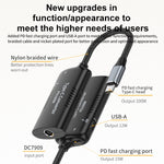 محول متعدد الوظائف + Type-C + USB أنثى إلى Type-C، DC5521 / 5525، DC7406، DC7909، منفذ مربع