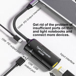 محول متعدد الوظائف + Type-C + USB أنثى إلى Type-C، DC5521 / 5525، DC7406، DC7909، منفذ مربع