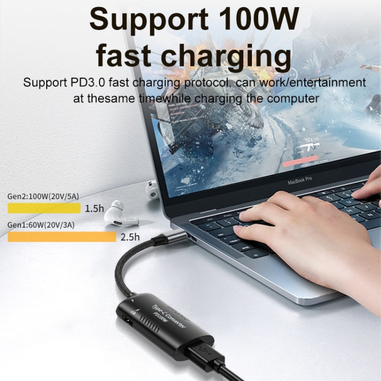 محول متعدد الوظائف + Type-C + USB أنثى إلى Type-C، DC5521 / 5525، DC7406، DC7909، منفذ مربع