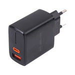 شاحن سريع LZ-1130 PD بقدرة 20 واط بمنفذ Type-C + QC 3.0 USB، قابس الاتحاد الأوروبي بقدرة 20 واط، قابس الولايات المتحدة بقدرة 20 واط
