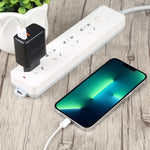 شاحن سريع LZ-1130 PD بقدرة 20 واط بمنفذ Type-C + QC 3.0 USB، قابس الاتحاد الأوروبي بقدرة 20 واط، قابس الولايات المتحدة بقدرة 20 واط