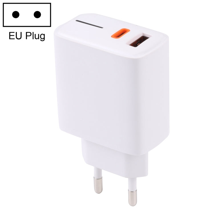 شاحن سريع LZ-1130 PD بقدرة 20 واط بمنفذ Type-C + QC 3.0 USB، قابس الاتحاد الأوروبي بقدرة 20 واط، قابس الولايات المتحدة بقدرة 20 واط