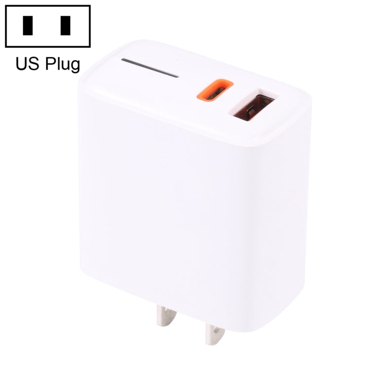 شاحن سريع LZ-1130 PD بقدرة 20 واط بمنفذ Type-C + QC 3.0 USB، قابس الاتحاد الأوروبي بقدرة 20 واط، قابس الولايات المتحدة بقدرة 20 واط