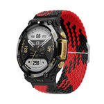 Adjustable Buckle Braided Nylon Watch Band, For Amazfit T-Rex 2