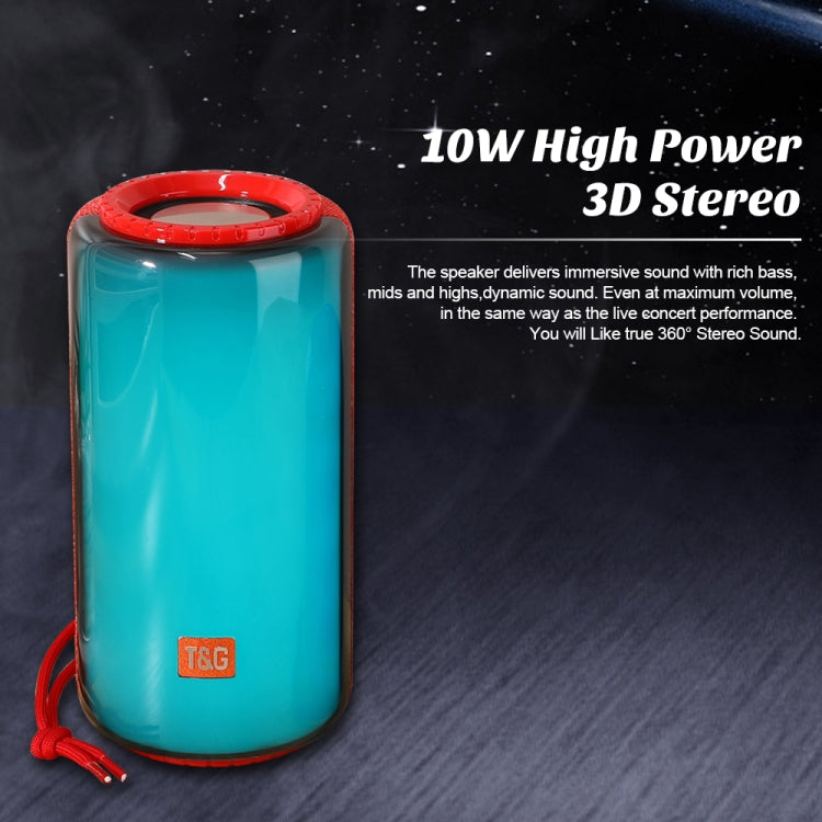 مكبر صوت بلوتوث لاسلكي محمول TWS مع إضاءة LED بقوة 10 واط من T&G TG639