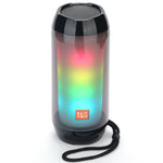 مكبر صوت بلوتوث لاسلكي مقاوم للماء مع مضخم صوت وإضاءة LED محمول من T&G TG643