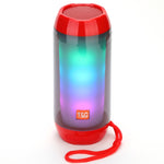 مكبر صوت بلوتوث لاسلكي مقاوم للماء مع مضخم صوت وإضاءة LED محمول من T&G TG643