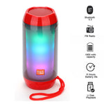 مكبر صوت بلوتوث لاسلكي مقاوم للماء مع مضخم صوت وإضاءة LED محمول من T&G TG643