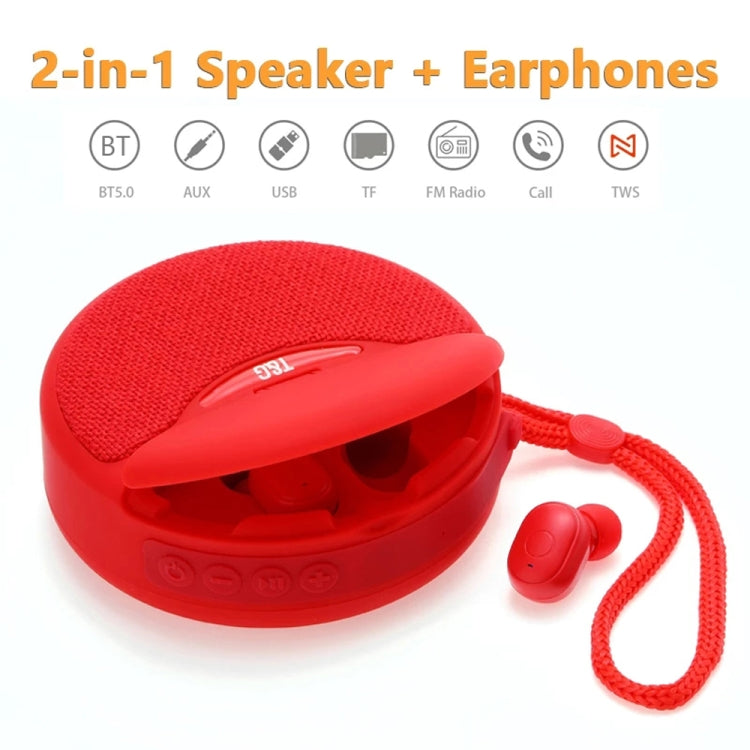 مكبر صوت بلوتوث لاسلكي صغير 2 في 1 وسماعات رأس لاسلكية T&G TG808