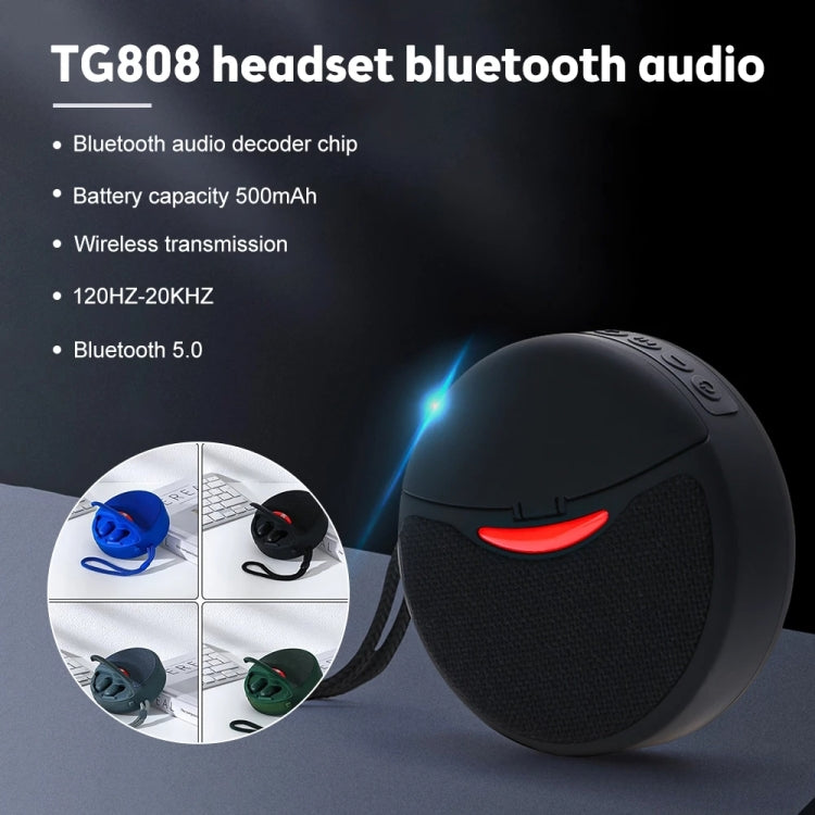 مكبر صوت بلوتوث لاسلكي صغير 2 في 1 وسماعات رأس لاسلكية T&G TG808