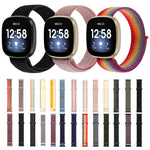 Nylon Rubber Buckle Watch Band, For Fitbit Versa 3