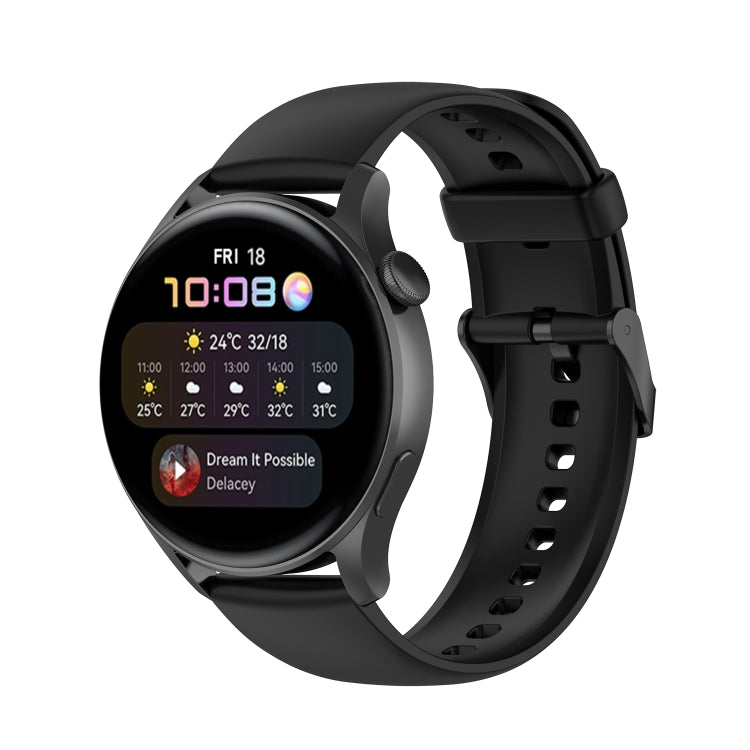 Solid Color Soft Silicone Watch Band, For Huawei Watch3 Pro New