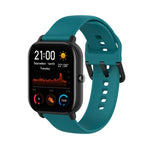 For Amazfit GTS4 Mini Solid Color Soft Silicone Watch Band, S Size, Large Size