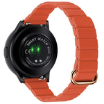 22mm Magnetic Buckle Leather Watch Band, For Samsung Galaxy Watch3 45mm