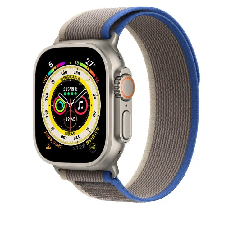 سوار ساعة نايلون لساعة Apple Watch Ultra 49مم / السلسلة 8&7 45مم / SE 2&6&SE&5&4 44مم، لساعة Apple Watch 46مم / 49مم / 45مم / 44مم