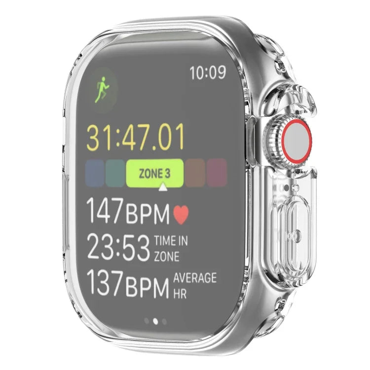 غطاء حماية شفاف شامل من TPU لساعة Apple Watch Ultra 1 / 2 / 3 49مم، لساعة Apple Watch Ultra 1 / 2 / 3 49مم