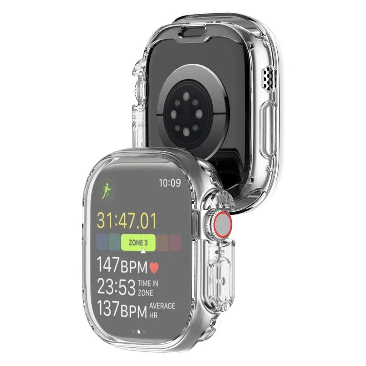 غطاء حماية شفاف شامل من TPU لساعة Apple Watch Ultra 1 / 2 / 3 49مم، لساعة Apple Watch Ultra 1 / 2 / 3 49مم
