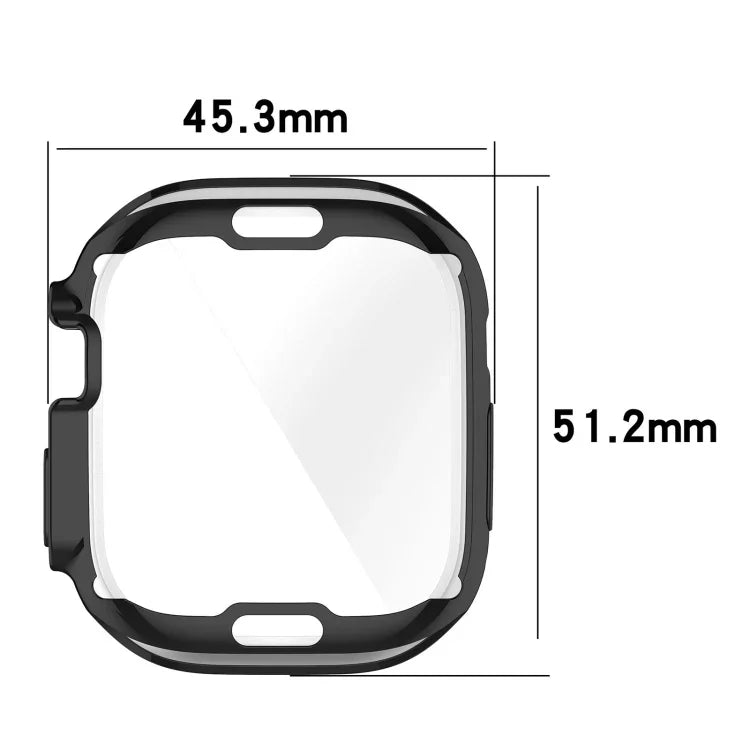 غطاء حماية شفاف شامل من TPU لساعة Apple Watch Ultra 1 / 2 / 3 49مم، لساعة Apple Watch Ultra 1 / 2 / 3 49مم