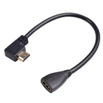 كابل محول HDL-03 بطول 30 سم HDMI ذكر بزاوية إلى أنثى، زاوية يسار، 90 درجة، 270 درجة