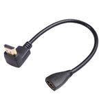 كابل محول HDL-03 بطول 30 سم HDMI ذكر بزاوية إلى أنثى، زاوية يسار، 90 درجة، 270 درجة