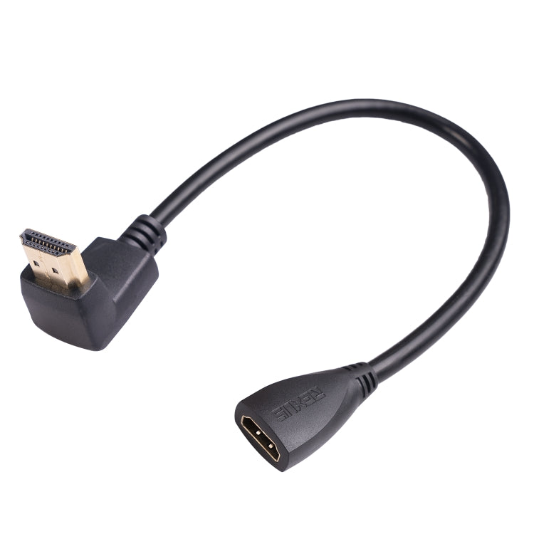 كابل محول HDL-03 بطول 30 سم HDMI ذكر بزاوية إلى أنثى، زاوية يسار، 90 درجة، 270 درجة
