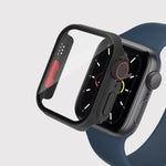 غطاء ساعة فيلم PC مع زر قابل للفصل لساعات Apple Watch Series 9 / 8 / 7 مقاس 45مم، لساعات Apple Watch Series 9 / 8 / 7 مقاس 45مم