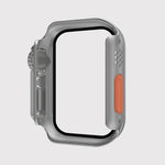 غطاء ساعة فيلم PC مع زر قابل للفصل لساعات Apple Watch Series 9 / 8 / 7 مقاس 45مم، لساعات Apple Watch Series 9 / 8 / 7 مقاس 45مم