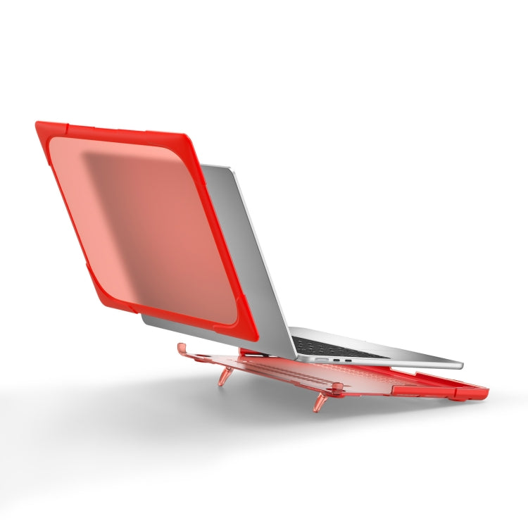 غطاء حماية للابتوب بلونين من TPU + PC مقاوم للسقوط، لماك بوك إير 13.6 بوصة A2681 2022 / M3 2024 A3113 / M4 2025 A3240