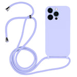 Crossbody Lanyard Liquid Silicone Case, For iPhone 12 Pro Max