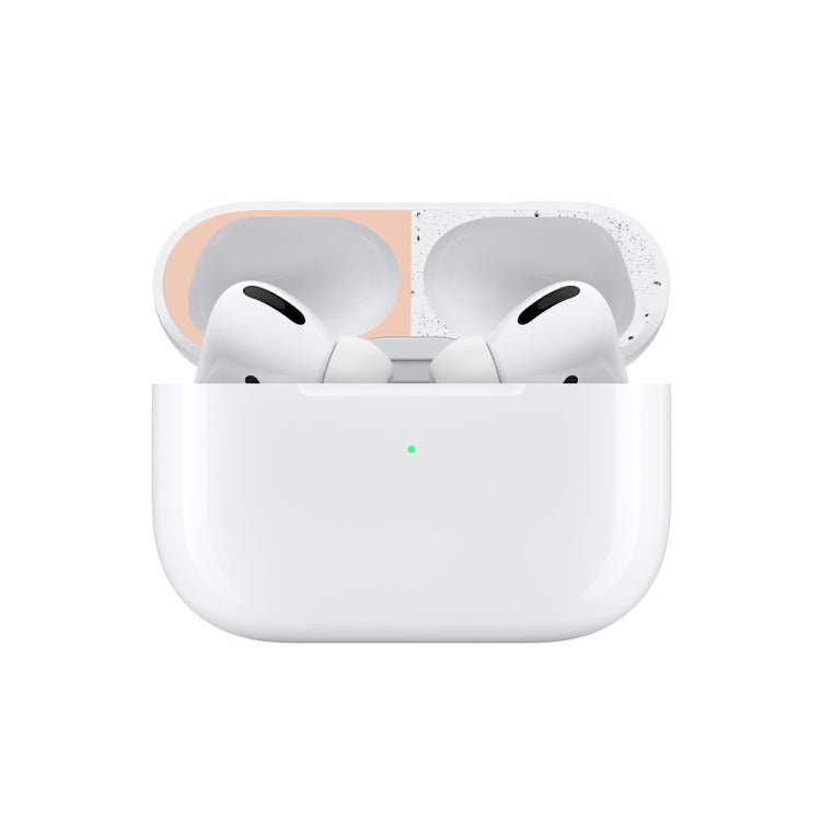 غطاء حماية لسماعة الأذن اللاسلكية مع ملصق معدني، متوافق مع Apple AirPods Pro 2