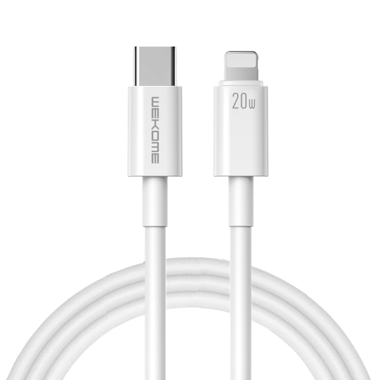 كابل بيانات شحن سريع من سلسلة WEKOME WDC-168 الأصلي PD 20W USB-C / Type-C إلى 8 دبابيس، الطول: 1 متر