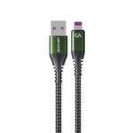 كابل شحن سريع وبيانات USB إلى 8 دبابيس من سلسلة WEKOME WDC-169I Raython بقوة 6 أمبير، الطول: 1 متر
